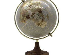 GLOBO TERRAQUEO EN PVC Y MADERA. 20 CM. COD: 33698