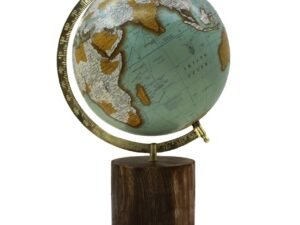 GLOBO TERRAQUEO EN PVC Y MADERA. 25 CM. COD: 33699