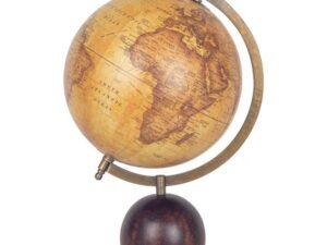 GLOBO TERRAQUEO EN PVC Y MADERA. 20 CM. COD: 33700