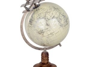 GLOBO TERRAQUEO EN PVC Y MADERA. 20 CM. COD: 33701