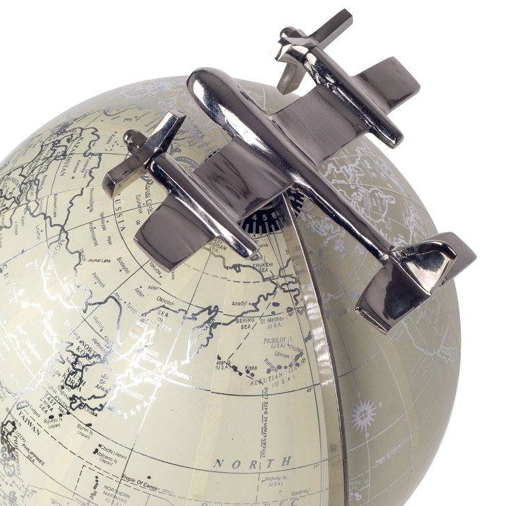 GLOBO TERRAQUEO EN PVC Y MADERA. 20 CM. COD: 33701 - Imagen 2