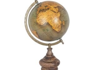 GLOBO TERRAQUEO EN PVC Y MADERA. 20CM. COD: 18960