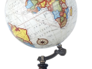 GLOBO TERRAQUEO EN PVC Y MADERA. 20CM. COD: 10131