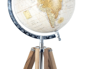 GLOBO TERRAQUEO EN PVC Y MADERA. 20CM. COD: 10136