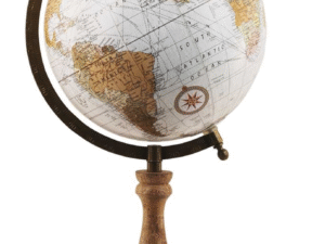 GLOBO TERRAQUEO EN PVC Y MADERA. 20CM. COD: 3144