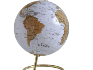 GLOBO TERRAQUEO BLANCO. COD:  42573