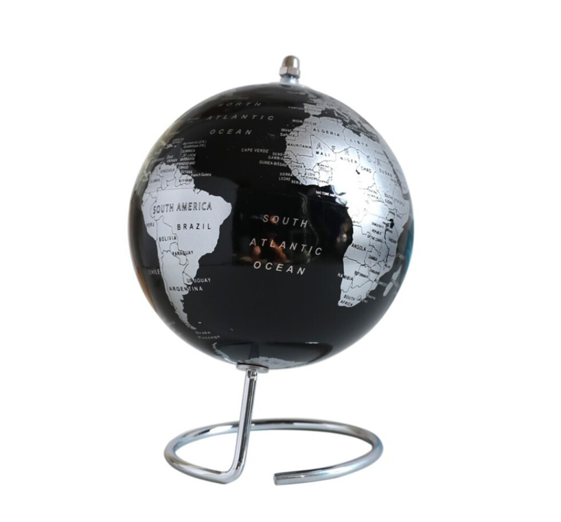 GLOBO TERRAQUEO NEGRO. COD: 42637