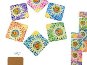 SET 6 POSAVASOS GAUDI MULTICOLOR