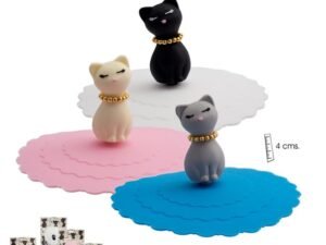 TAPA SILICONA GATO 3 SURTIDO