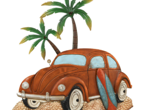 ADORNO DE PARED. METAL. MOD: COCHE TROPICAL. COD: 35038