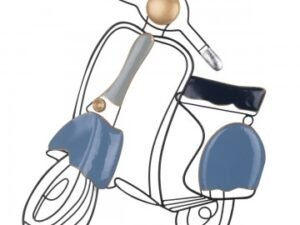 ADORNO DE PARED. METAL. MOD: DIBUJO MOTO AZUL. COD: 34982