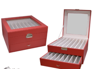 GUARDA ABANICOS-16 ROJO/22 DR303 27X27X15CM. COD: 41963