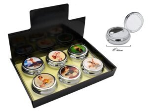 DISPLAY-6 CENICEROS BOLSILLO PIN UP STDOS 6,8X6,8X COD: 31106