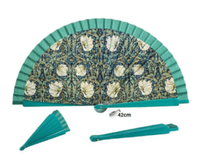 ABANICO MADERA WILLIAM MORRIS PIMPINELLA EN CAJA L. COD: 42944