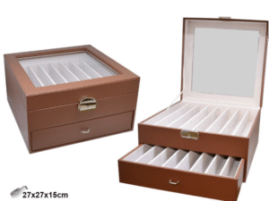 GUARDA ABANICOS-16 MARRON/22 DR303 27X27X15CM. COD: 41964