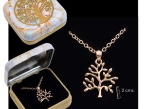 COLGANTE ARBOL DE LA VIDA ORO ROSA COD: 0000685
