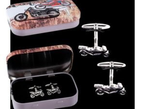 GEMELOS MOTO DE CARRERAS PLATEADA COD: 0013674