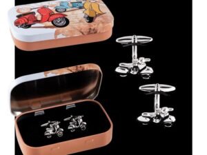 GEMELOS MOTO VESPA PLATEADA COD: 0013675