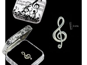 PIN PLATEADO CLAVE MUSICAL COD: 0019925