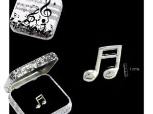 PIN PLATEADO NOTA MUSICAL COD: 0019926