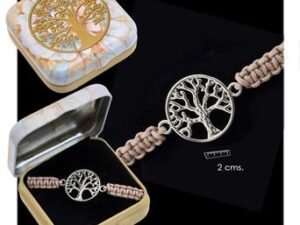 PULSERA ARBOL DE LA VIDA PLATEADA NATURALEZA COD: 0000688