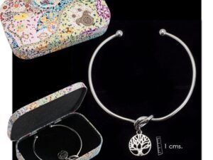 PULSERA ARBOL VIDA RIGIDA PLATA COD: 0000692
