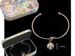 PULSERA ARBOL VIDA RIGIDA ORO ROSA COD: 0000693