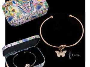PULSERA MARIPOSA RIGIDA ORO ROSA COD: 0000697