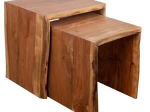 JUEGO DOS MESITAS DE MADERA.  COD: 32573