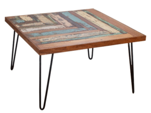 MESA BAJA MADERA RECICALDA 80x80X47 COD: 34296