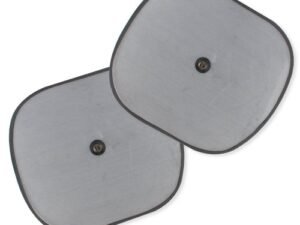 PARASOL CUBREVENTANILLA DE COCHE MODELO “RA”. TAMAÑO 44 X 35 CM. GRIS.