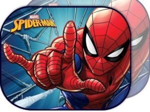 PARASOL CUBREVENTANILLA DE COCHE MODELO SPIDERMAN. TAMAÑO 44 X 35 CM. MULTICOLOR.