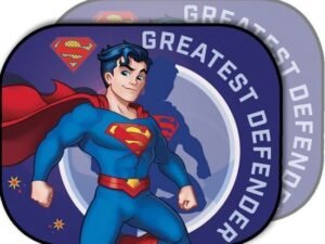 PARASOL CUBREVENTANILLA DE COCHE MODELO SUPERMAN. TAMAÑO 44 X 35 CM. MULTICOLOR.