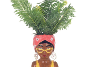 JARRÓN CABEZA MUJER PENDIENTES HOJAS. MOD: MUJER II. COD: 35122