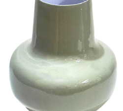 JARRÓN DE METAL. VERDE. MOD: MODERNO VII. COD: 34074.