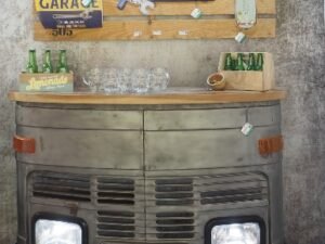MUEBLE-BAR MODELO CAMIÓN GRIS PARTE DELANTERA. COD: 19560