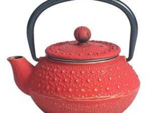 TETERA DE HIERRO COLADO DE 0,3 L. ROJO. COD: 29429