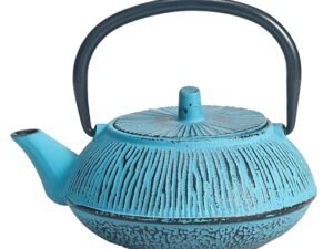 TETERA DE HIERRO COLADO DE 0,35 L. AZUL CELESTE. COD: 29433