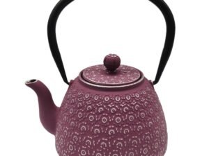 TETERA DE HIERRO COLADO DE 0,6 L. ROJO BERMELLÓN. COD: 34192