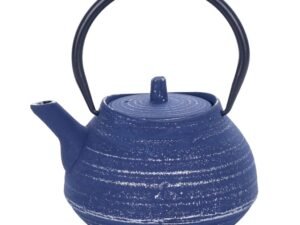 TETERA DE HIERRO COLADO DE 0,8 L. AZUL OSCURO. COD: 30188