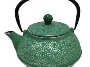 TETERA DE HIERRO COLADO.MOD. ABANICO. VERDE MENTA. 0,9 L. COD: 24315