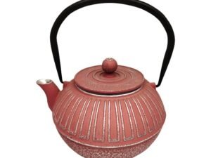 TETERA DE HIERRO COLADO DE 1 L. ROJO. COD: 24324